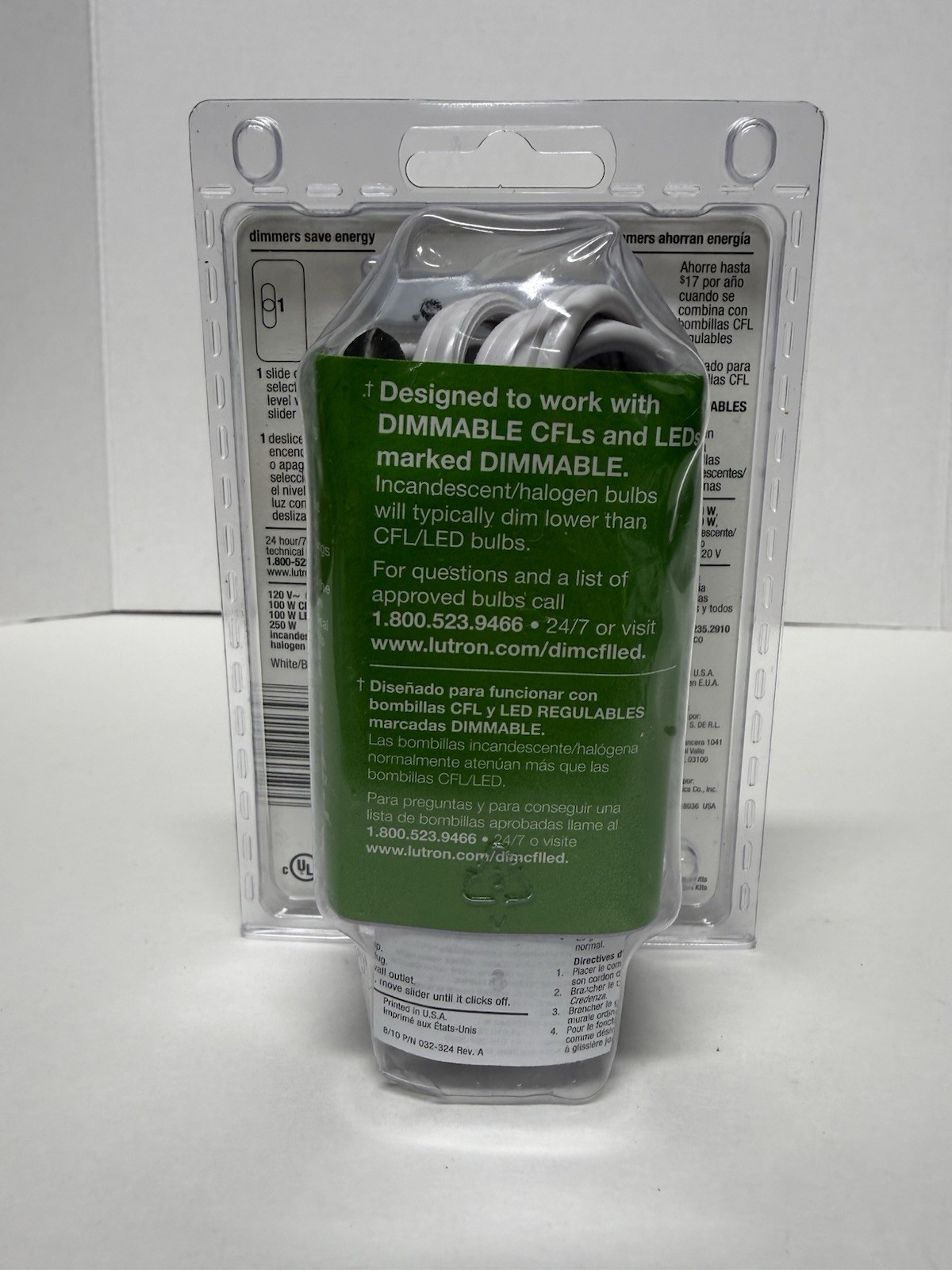 Lutron Lamp Dimmable TTCL-100H-WH – CFL/LED Lamp Dimmer