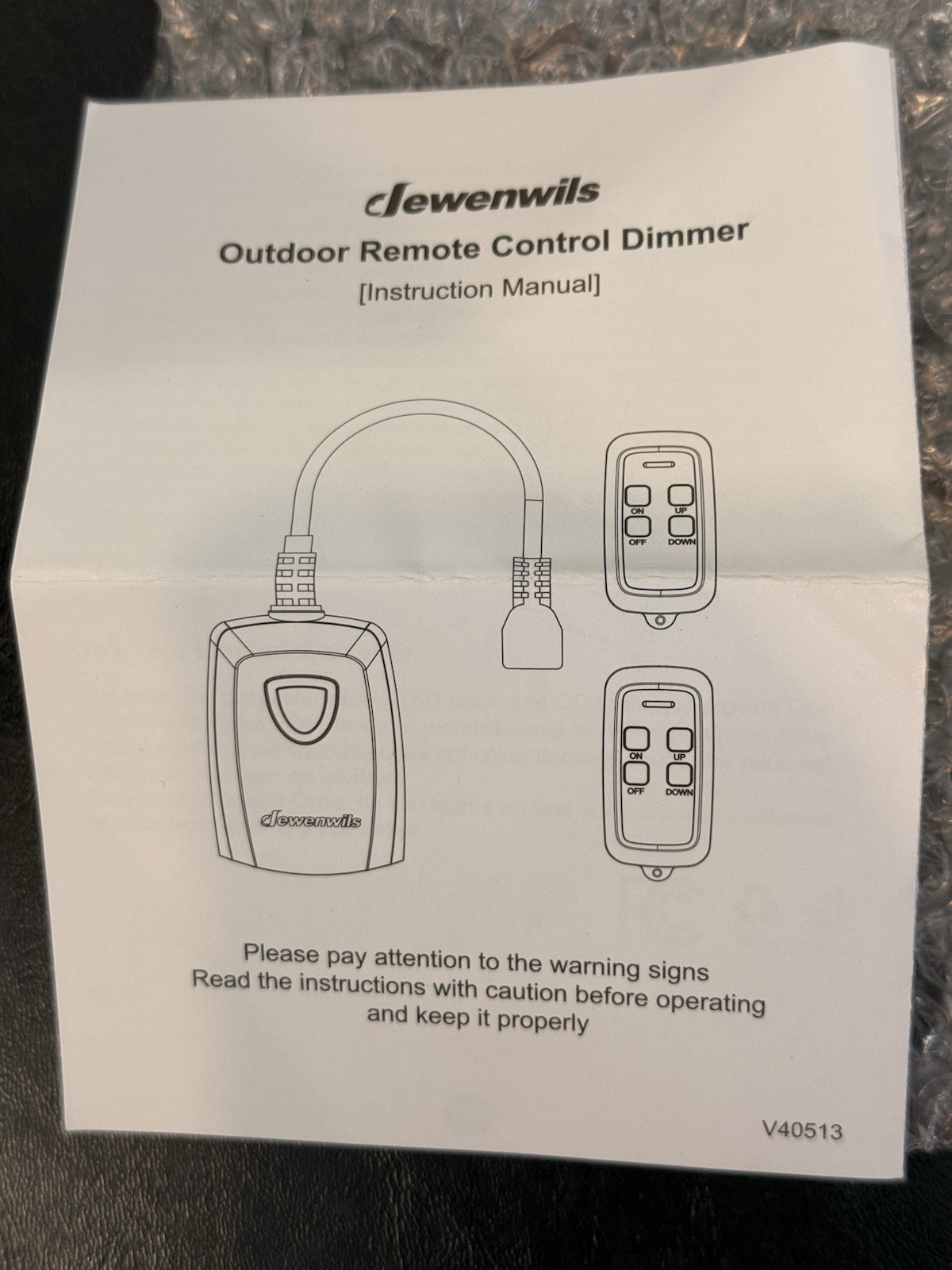 Dewenwils Outdoor Remote Control Dimmer HORD03B Black – A2000
