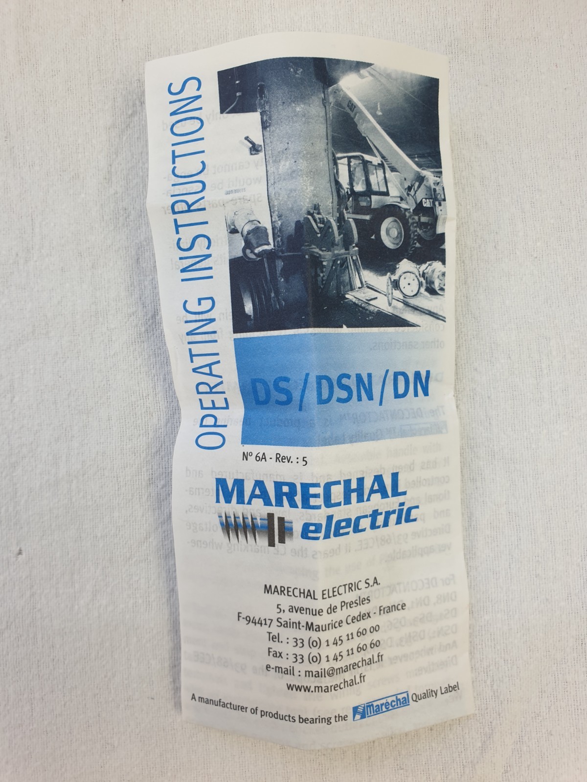 Marechal DS6 Appliance Inlet 3168017 400VAC 50Hz 90A 3P+N+E Blue Poly IP54 Unuse