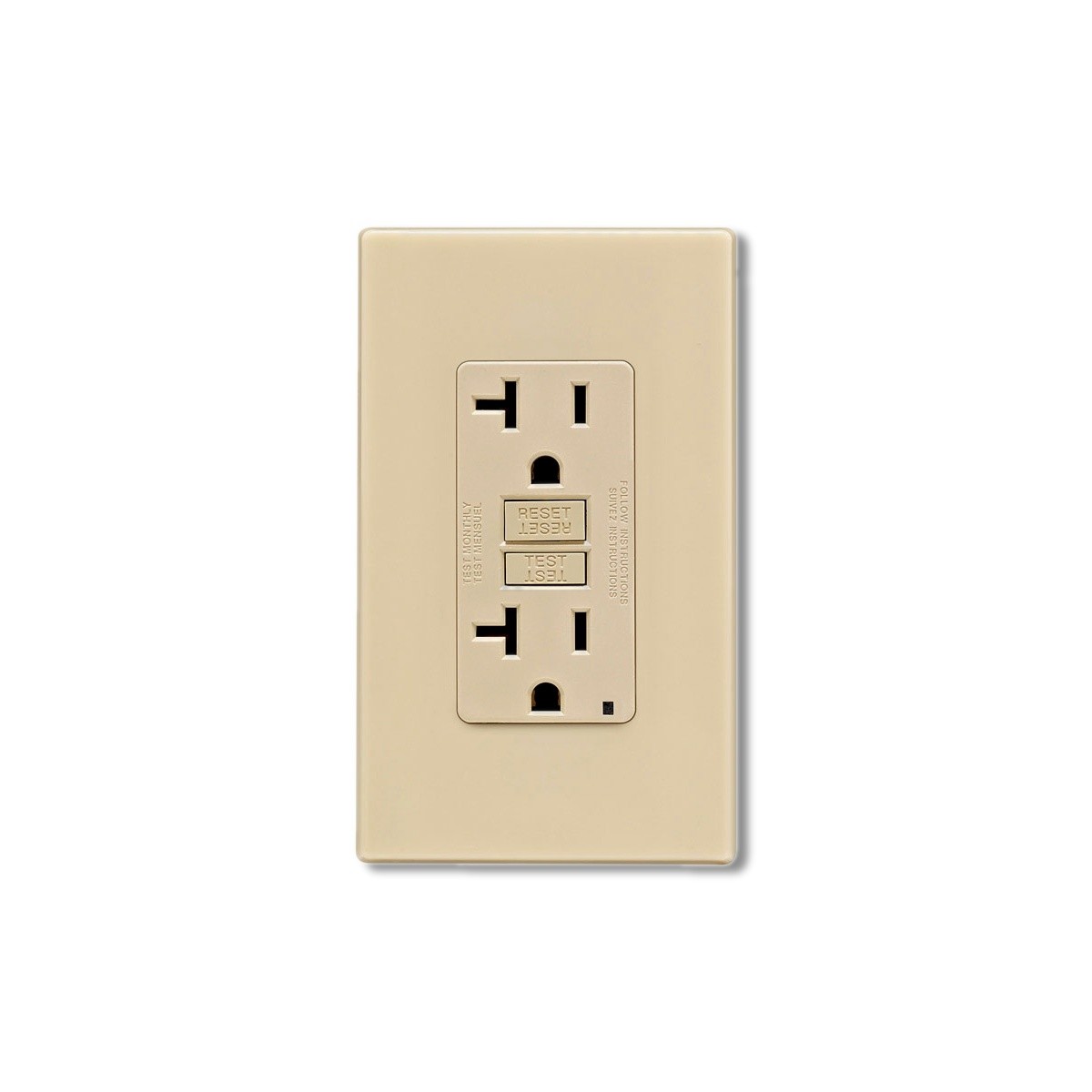 Leviton 20 amps 125 V Ivory GFCI Outlet 5-20R GFNT2-0PI