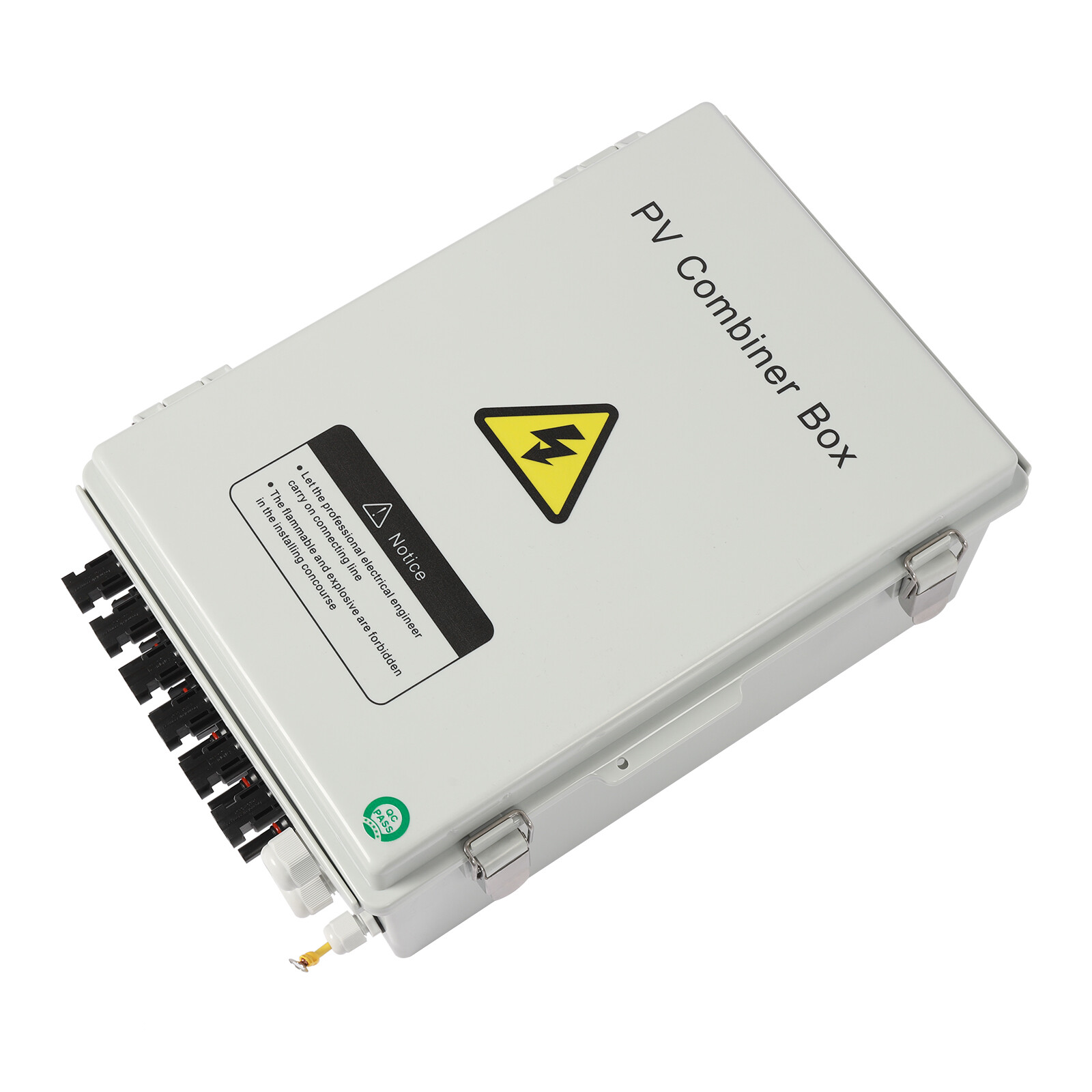 6 String Solar PV Combiner Box 63A Circuit Breaker Junction Box for Solar Panels