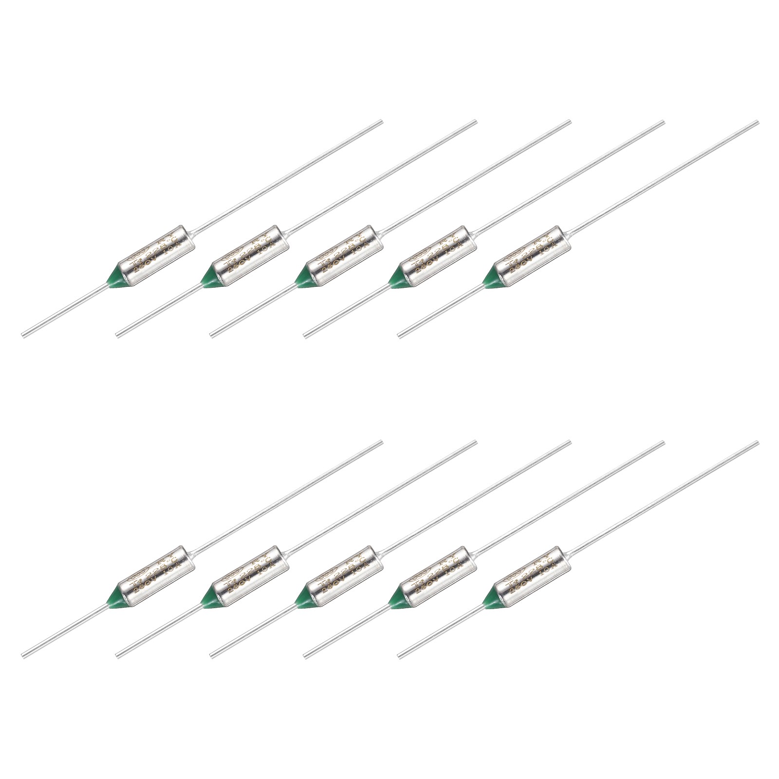 20Pcs Metal Temperature Thermal Fuse RY215 228 °C 442.4 °F 10A 250V for Motor
