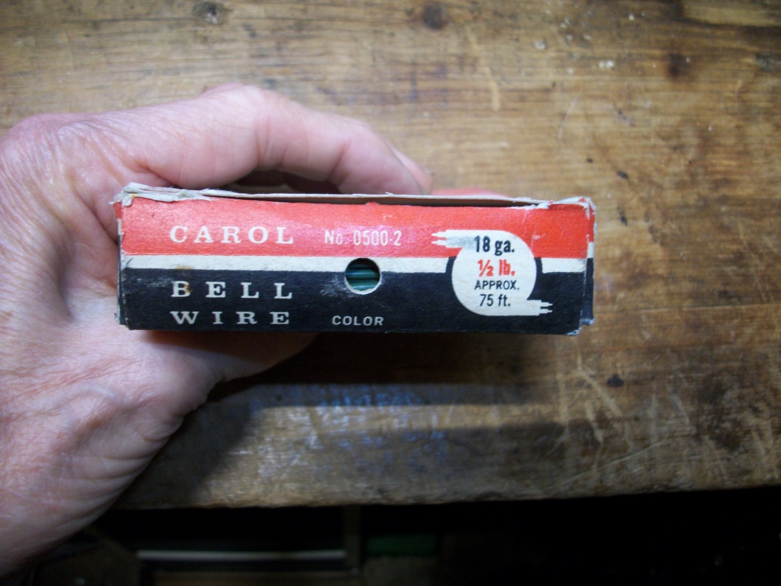 2 Rolls Carol Bell Wire Hobby 1) Green 1) Yellow 18ga 75ft each roll No. 0500-2