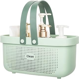 JiatuA Plastic Storage Basket with Handle Portable Shower Caddy Tote Organizer B