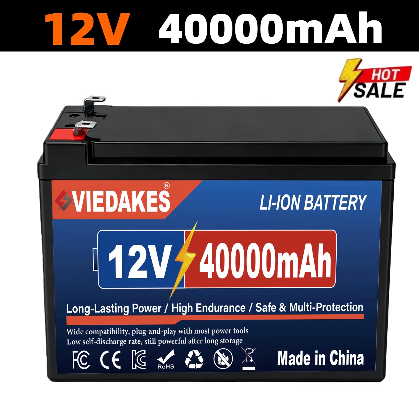 100Ah 12V LiFePO4 Battery Rechargeable – Grade A Cells 2000+ Cycles for Solar Sy
