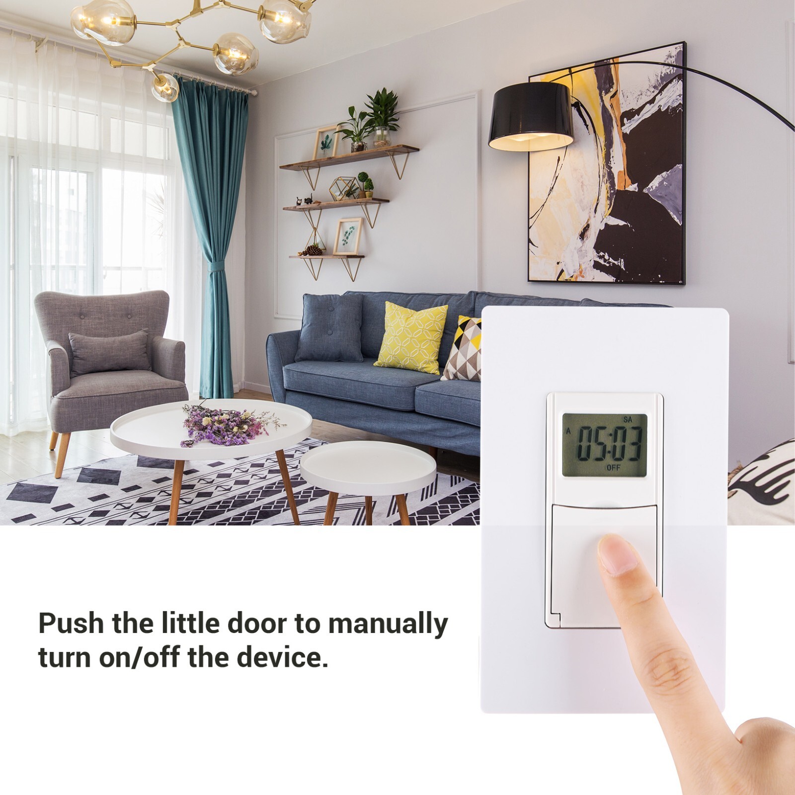 DEWENWILS 7 Day Programmable In Wall Timer Switch for Lights & Fans ETL