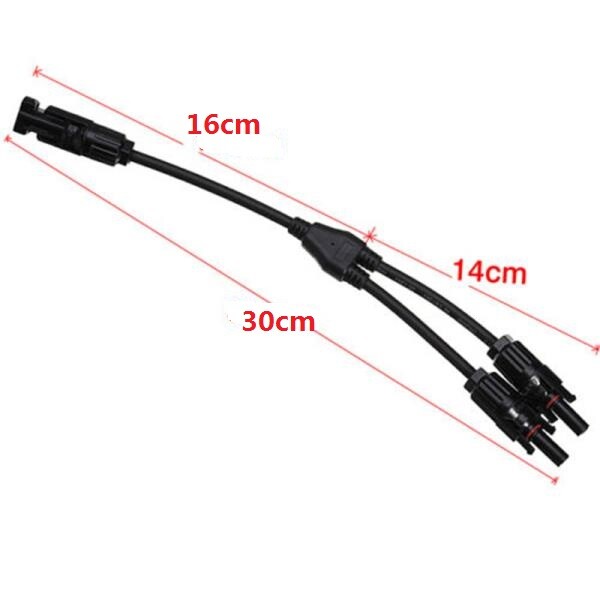Solar Panel Y Branch Cable Connection Waterproof Adapter Connector Extension US