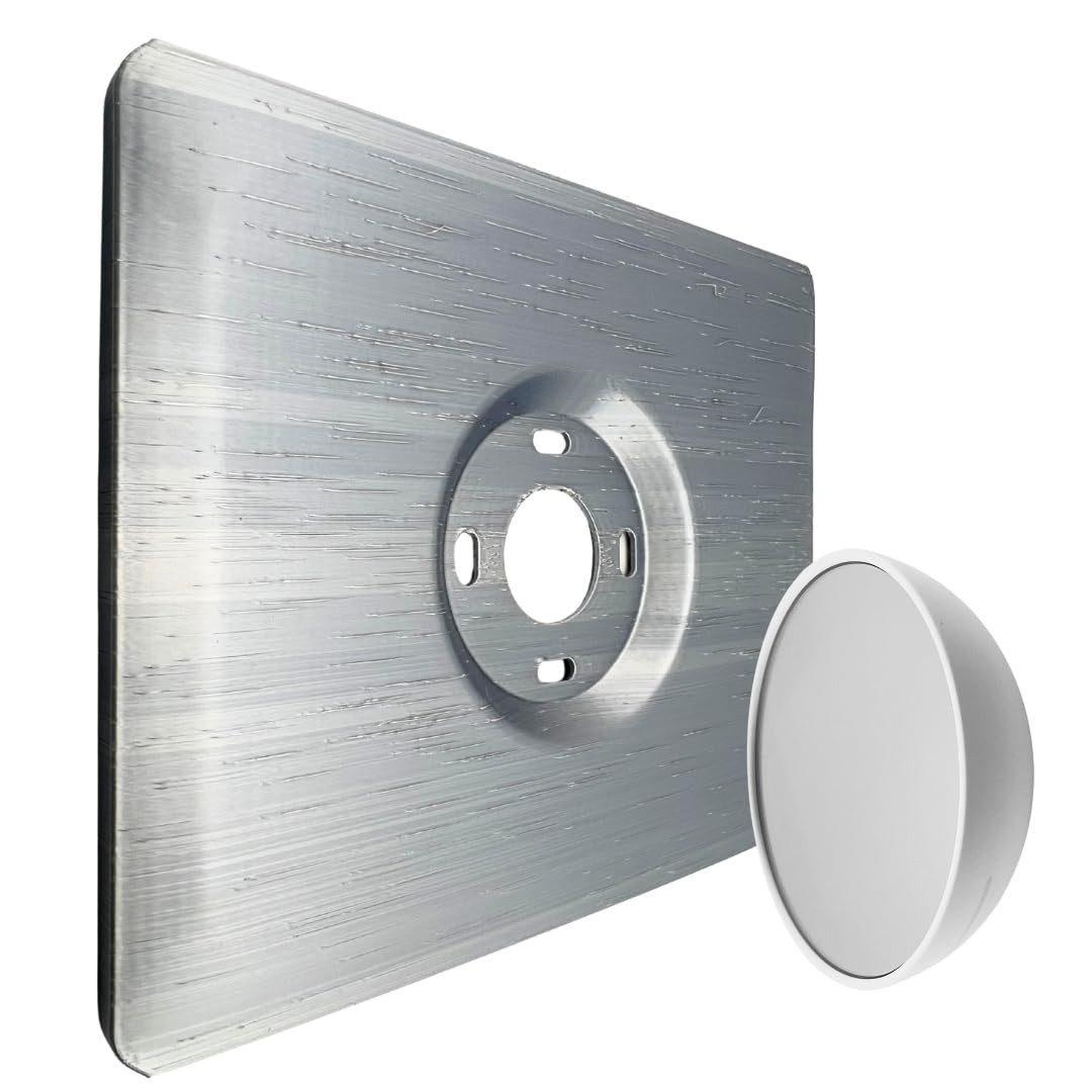 Silver Sheen Color Rectangle Wall Plate for Google Nest Thermostat 2020 Versi…