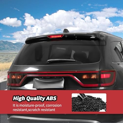 Smoked Black Tail Light Cover Guard Trim Fit for Dodge Durango 2014-2024