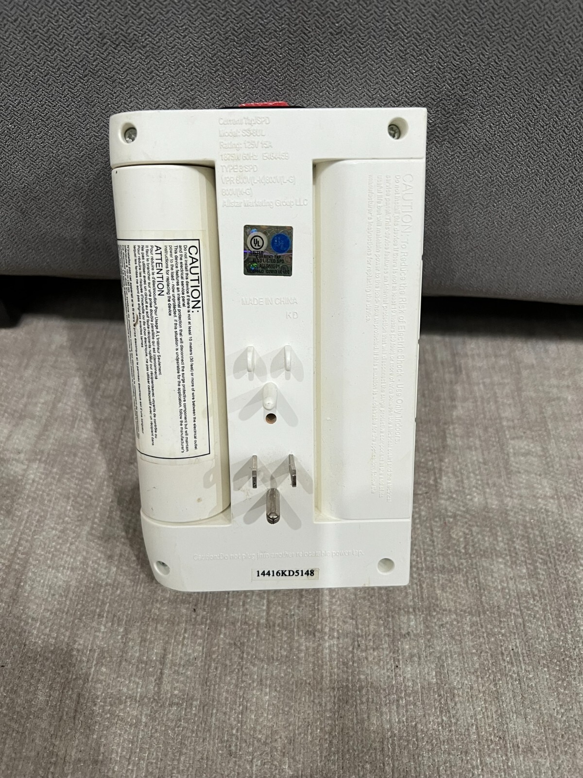 Side Socket Elite 8-Outlet Expander/Extender – As Seen On TV – 90 Degree Swivel