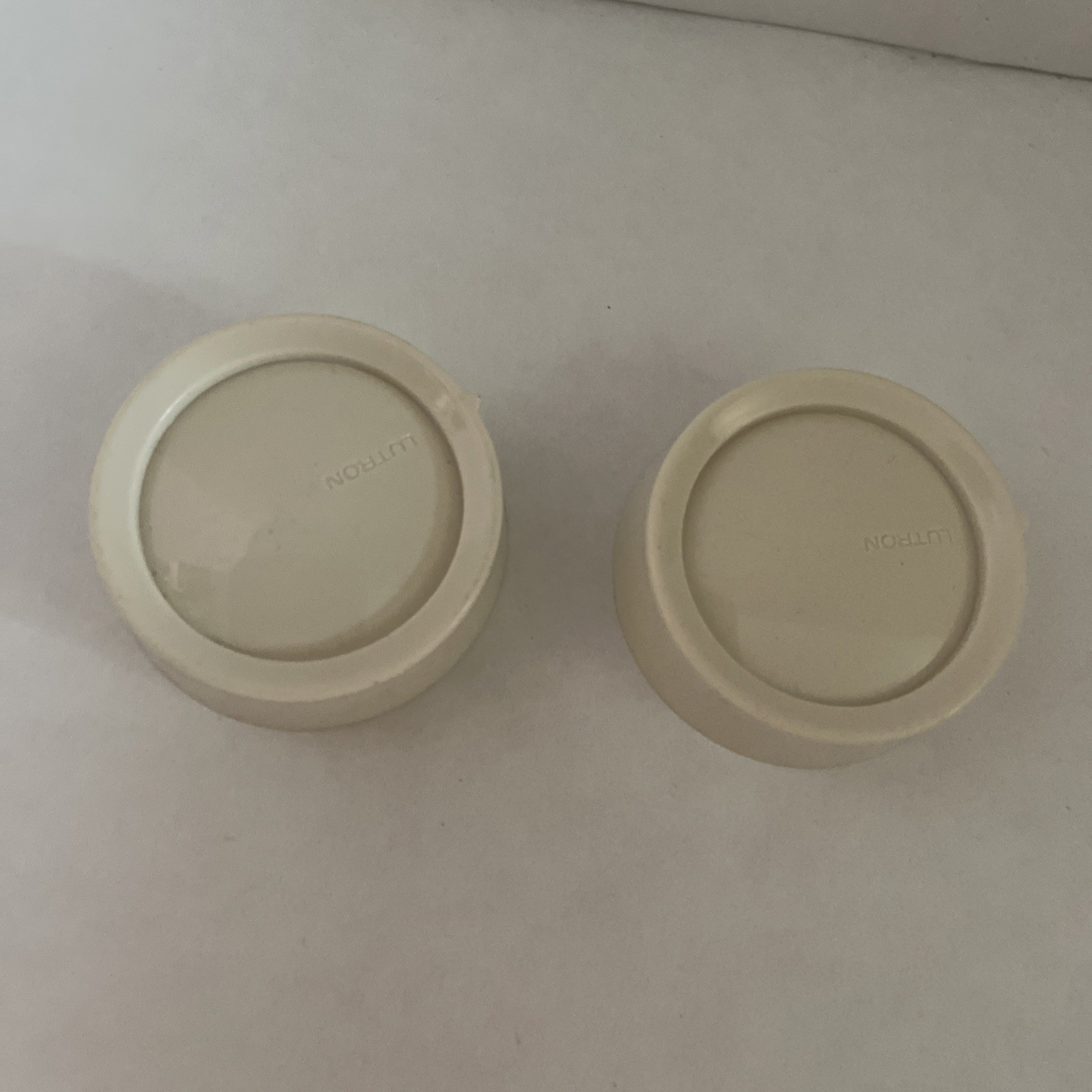 qty.2 NEW Almond Lutron Round Rotary Dial Light Switch Knob Replacement
