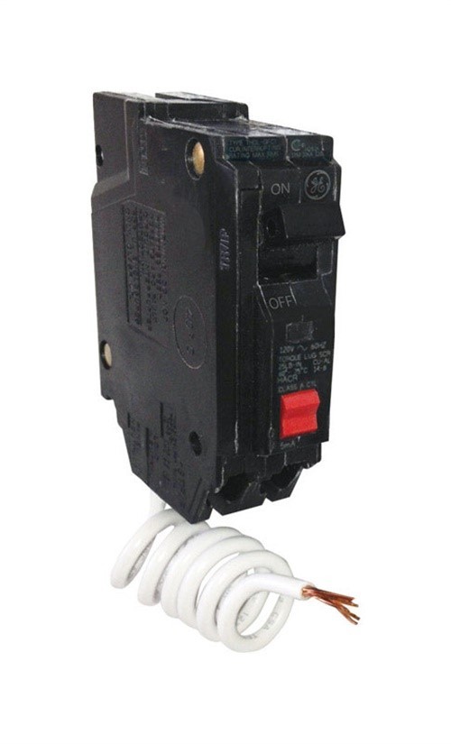 GE THQL1120GFTP 20A Single Pole Ground Fault Circuit Breaker with Self-Test