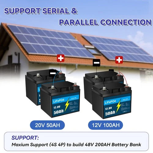 12V 10Ah 30Ah 50Ah BMS LiFePO4 Lithium Battery with Charger for RV Marine Lot