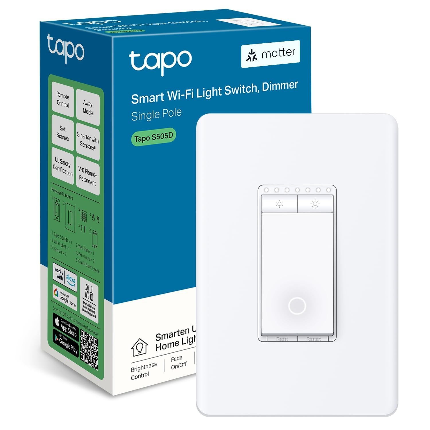 Smart Dimmer Switch – Voice Control for Siri, Alexa & Google Assistant, UL Certi