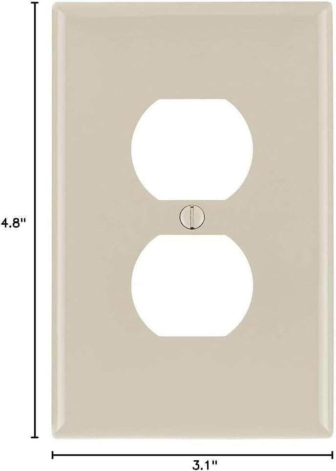 Midway Wallplate – 1 Pack Light Almond Nylon | Perfect for Any Decor