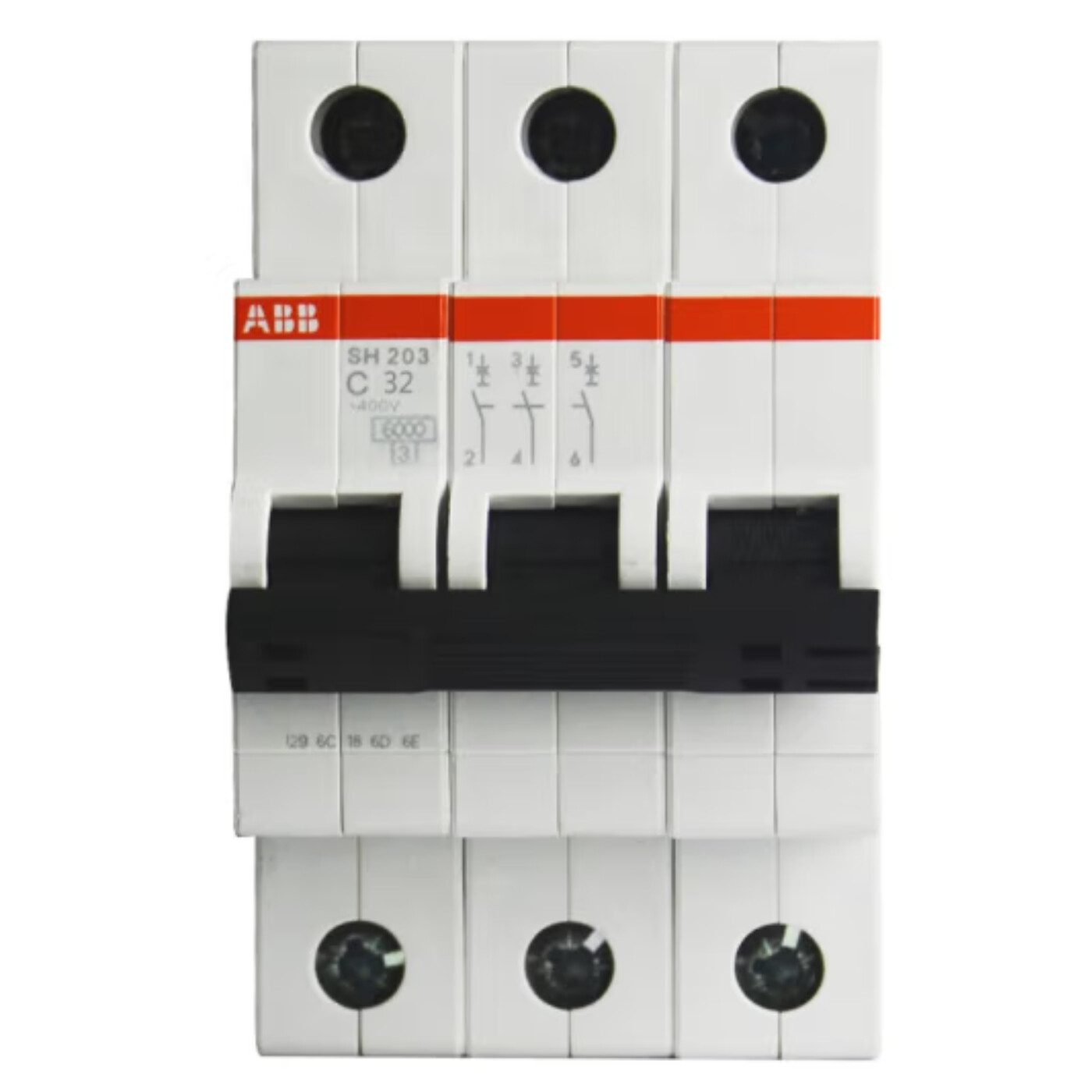 ABB Miniature Circuit Breaker 3 pole 3P C Type 16 20 25 32 40 50 63 Amp 6KA MCB