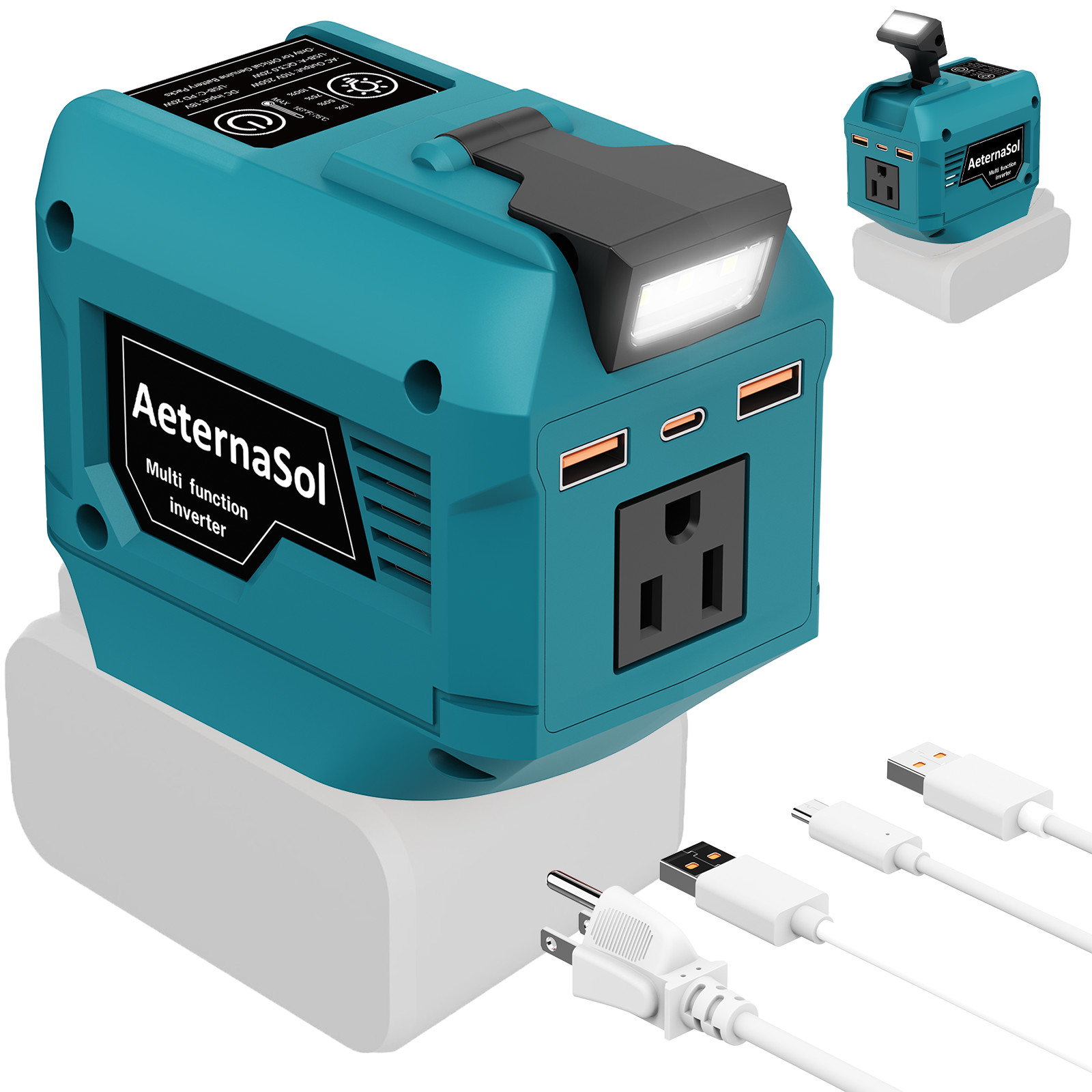 18V to 110V Power Inverter for Makita Battery DC to AC Multiple Ports Outdoor