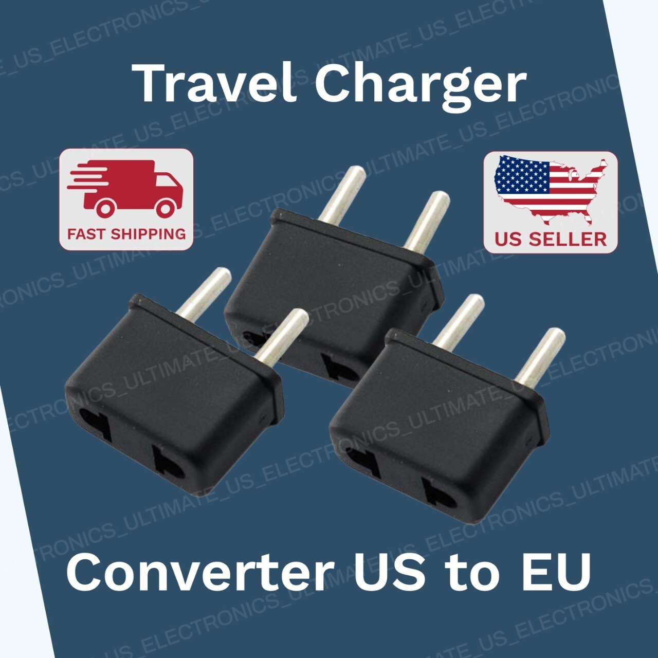 6 Travel Charger Converter US to EU/RU European Adapter Plug for Power Adapter