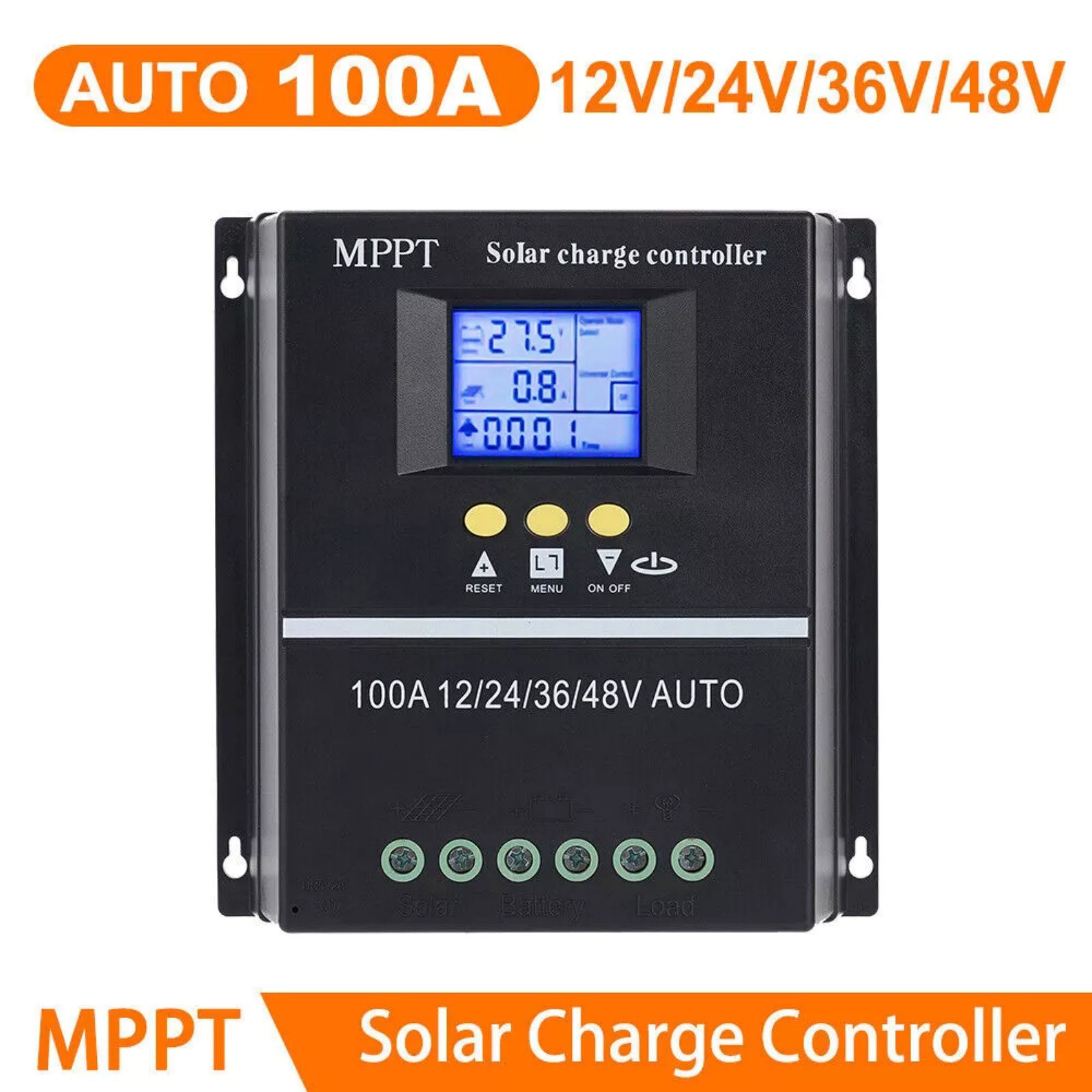 1pc MPPT 100A Solar Charge Controller For 12V 24V 36V 48V PV Battery Regulator