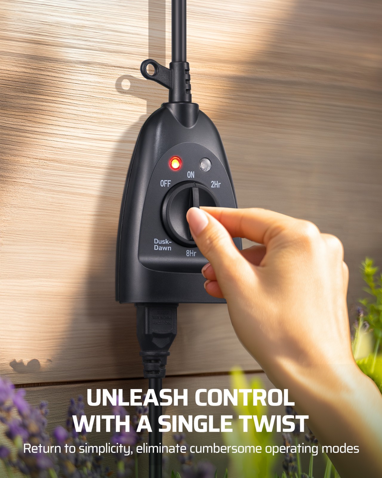 DEWENWILS Outdoor Timer Outlet Waterproof, Heavy Duty Outdoor Light Timer 60Hz