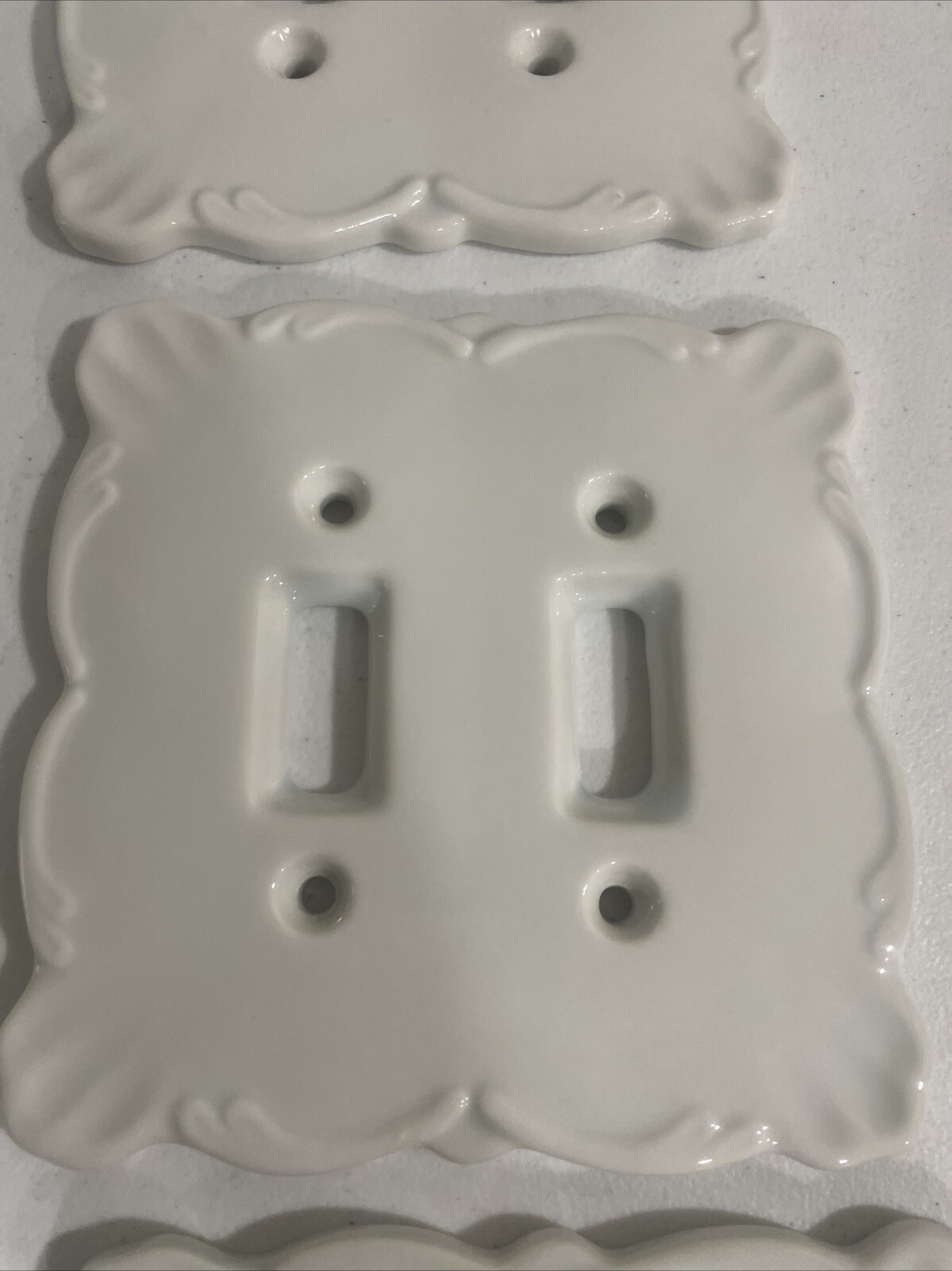 Vtg Maryland China White Fine Porcelain Light Switch Wall Plate Japan Lot Of 6