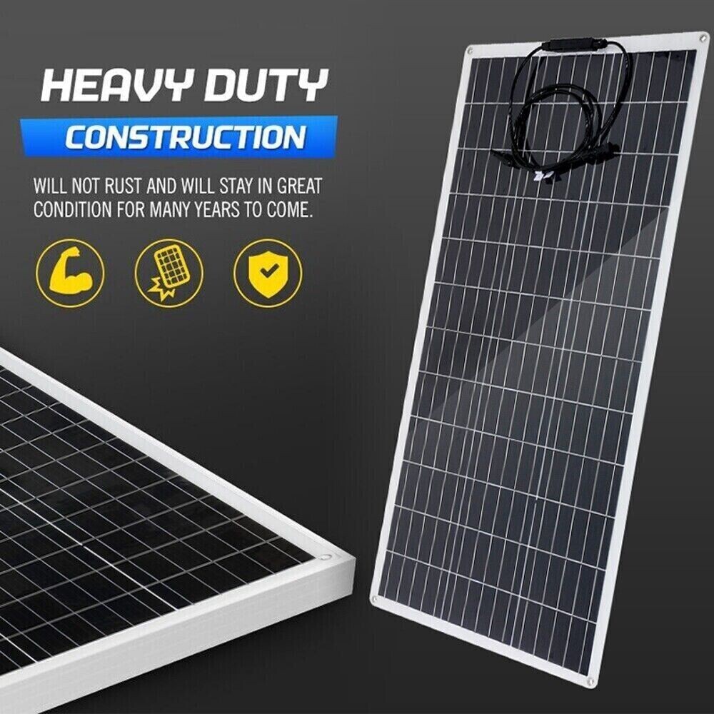 300W Flexible Solar Panel Module Battery Charger Kit Outdoor RV Marine Car 18V
