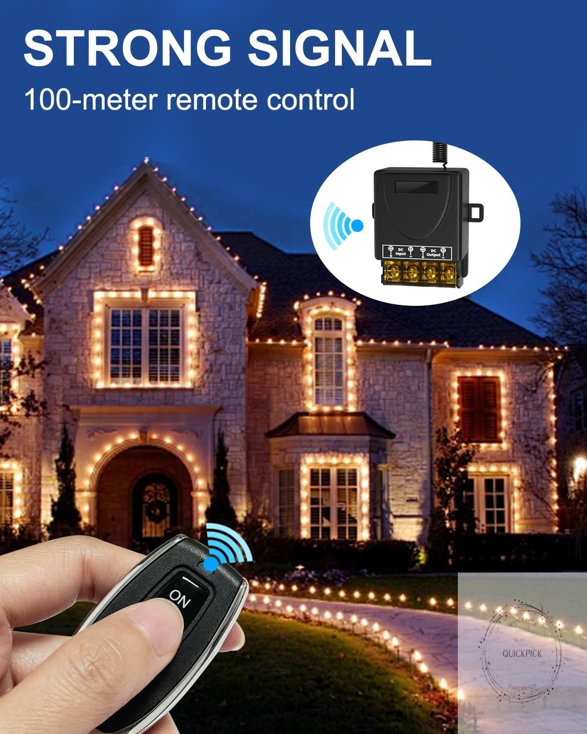 30A 12V Wireless Remote Control Switch Kit – Heavy Duty Relay with 2 Remotes