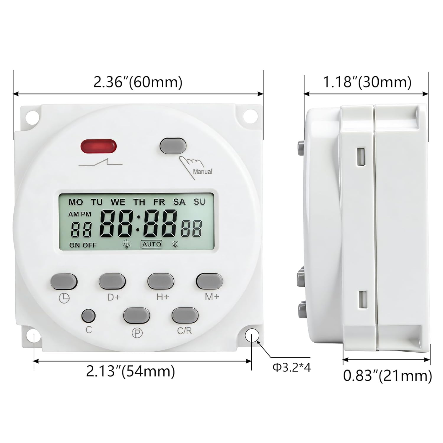 Weasch Timer Switch, CN101A, DC/AC 12V 16Amp, Digital LCD Power Programmable