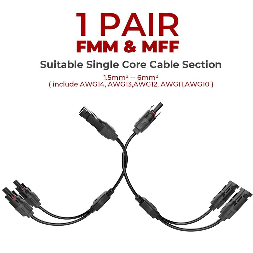 iSunergy Solar Connector Y Branch 2 to 1 Parallel MC4-Y, MC4-Y