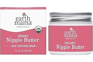 Earth Mama Organic Nipple Butter – 2 fl oz – Lanolin-Free Nipple Cream – Safe, S