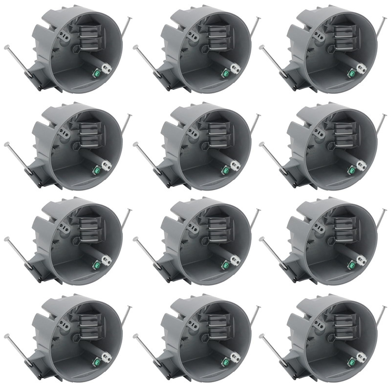 Yqsiyu 12 Pack Round Ceiling Electrical 4 Dia Grounding Lug Screw 1 Gang Work