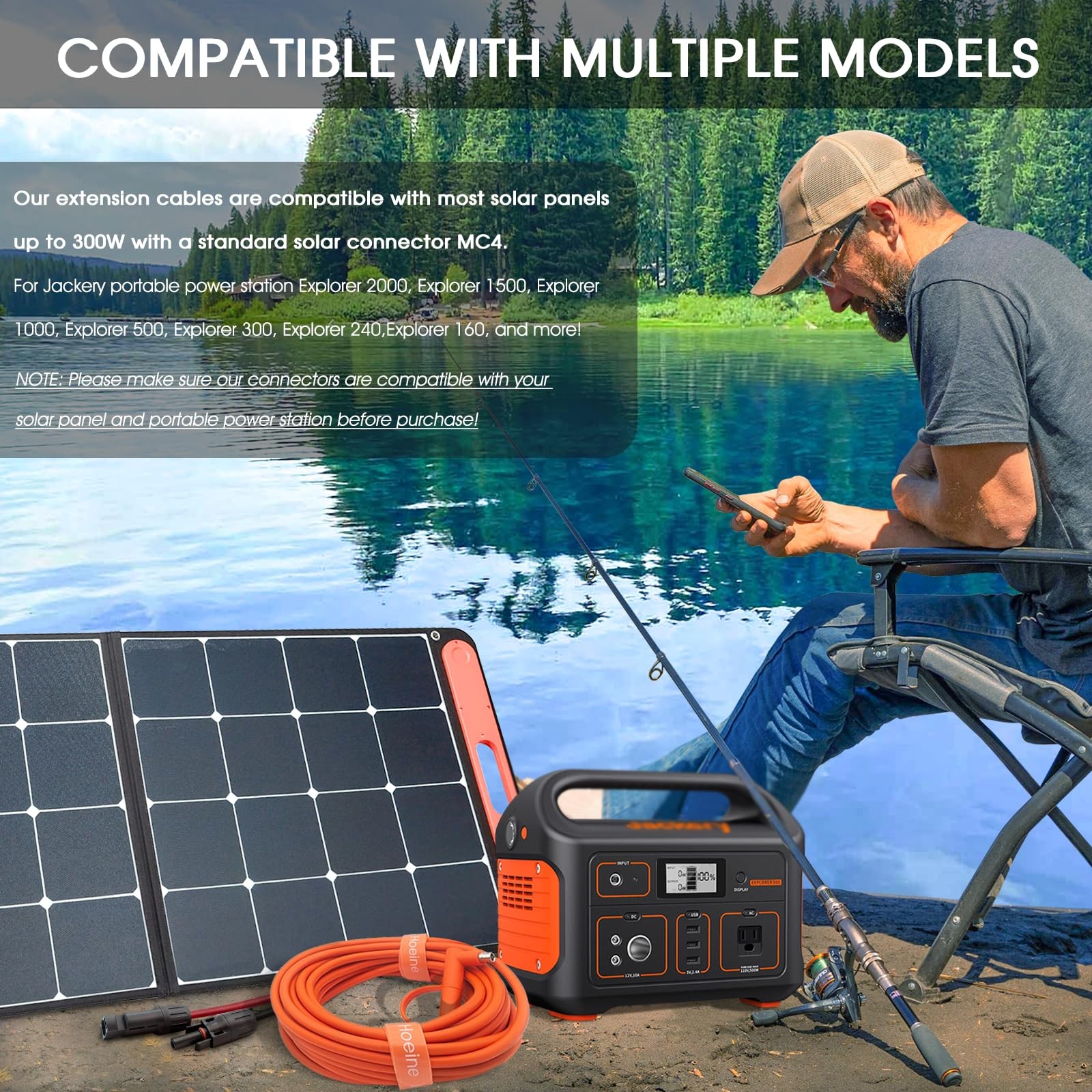 10FT MC4 to 8mm Adapter Cable for Jackery | Universal Solar Panel Connector a…
