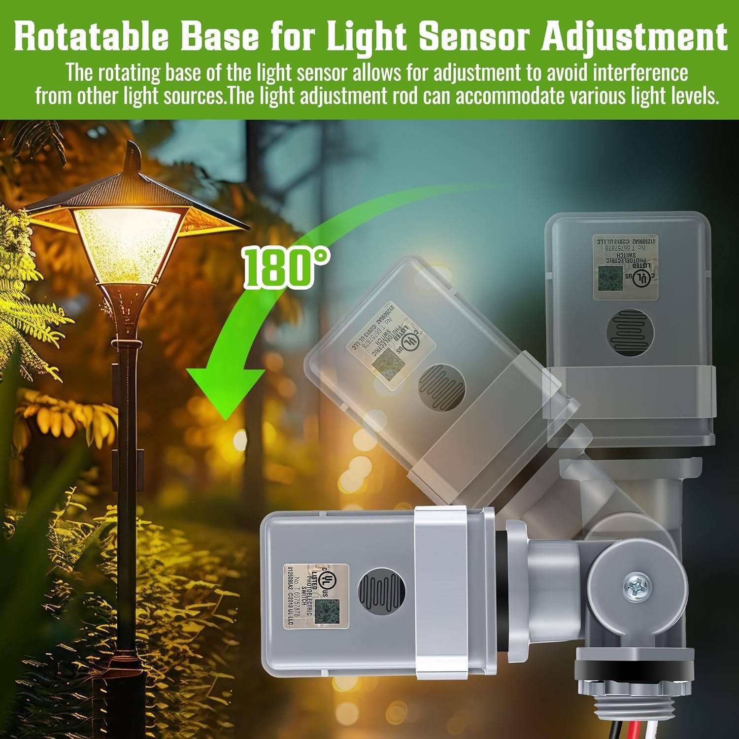 1 pcs Photocell Sensor 120V Dusk to Dawn Switch IP54 Outdoor Light Auto On/Off