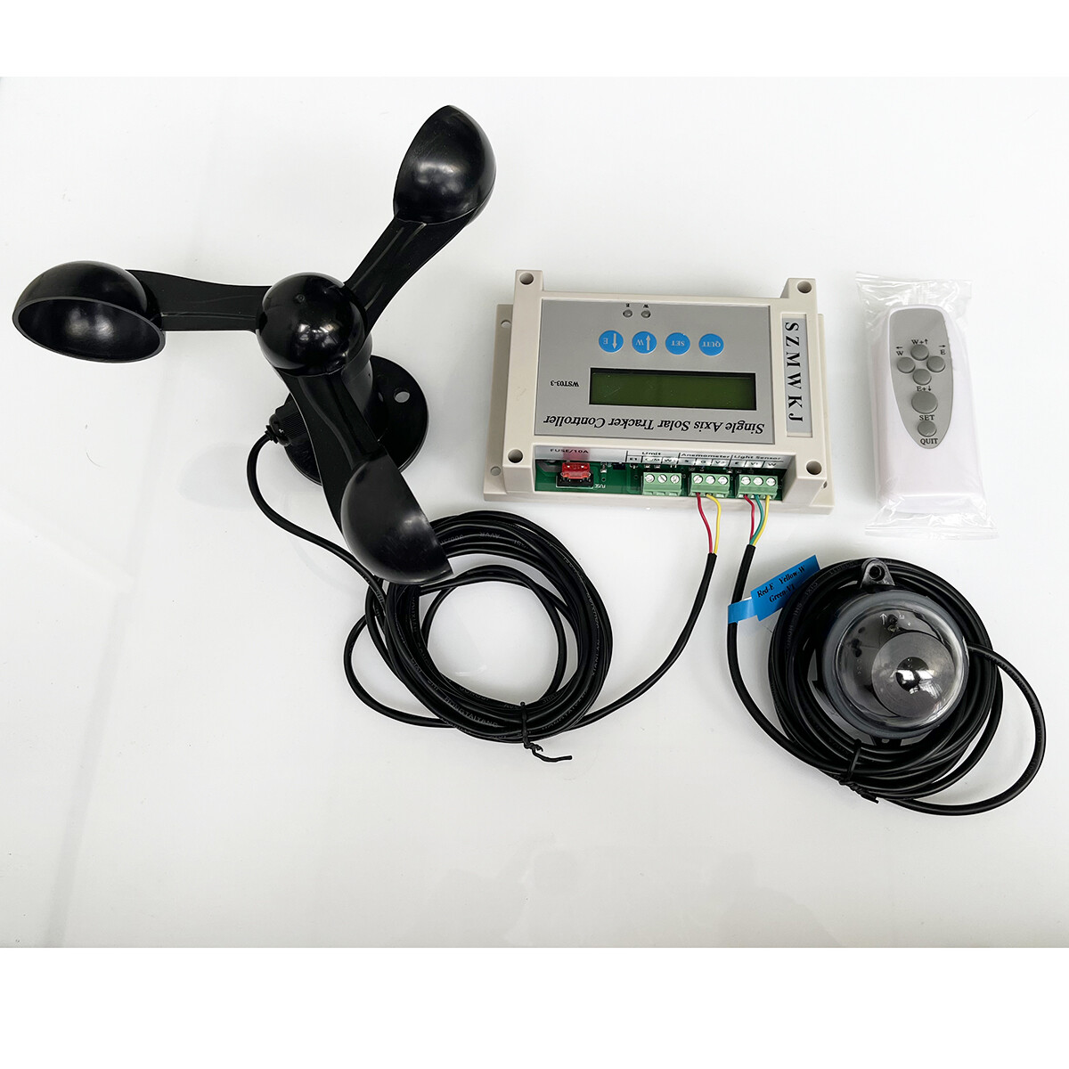DC 12V/24V Electronic Single Axis Solar Sun Track Tracker Controller +Anemometer