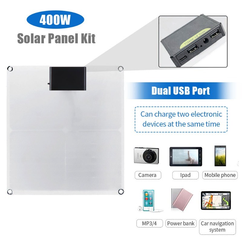 Solar Panel Kit 400 Watt 12V with 100A Battery Charger Controller Caravan Boat