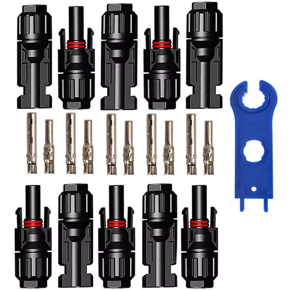 5 Pairs/Lot Solar Connectors with 2Pcs Spanner Waterproof Solar Panel Connector
