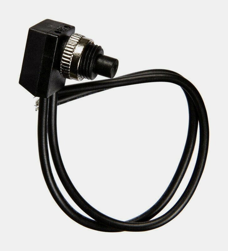 Jandorf Lighting Lamp PUSH BUTTON SWITCH 1 pk Momentary Black Single Pole 61221