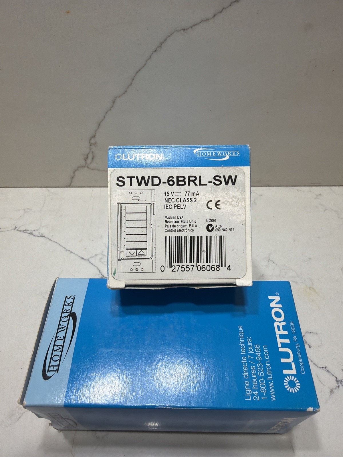 Lutron STWD-6BRL-SW Wired seeTouch Keypad SNOW WHITE 15V Non Engraved NEW