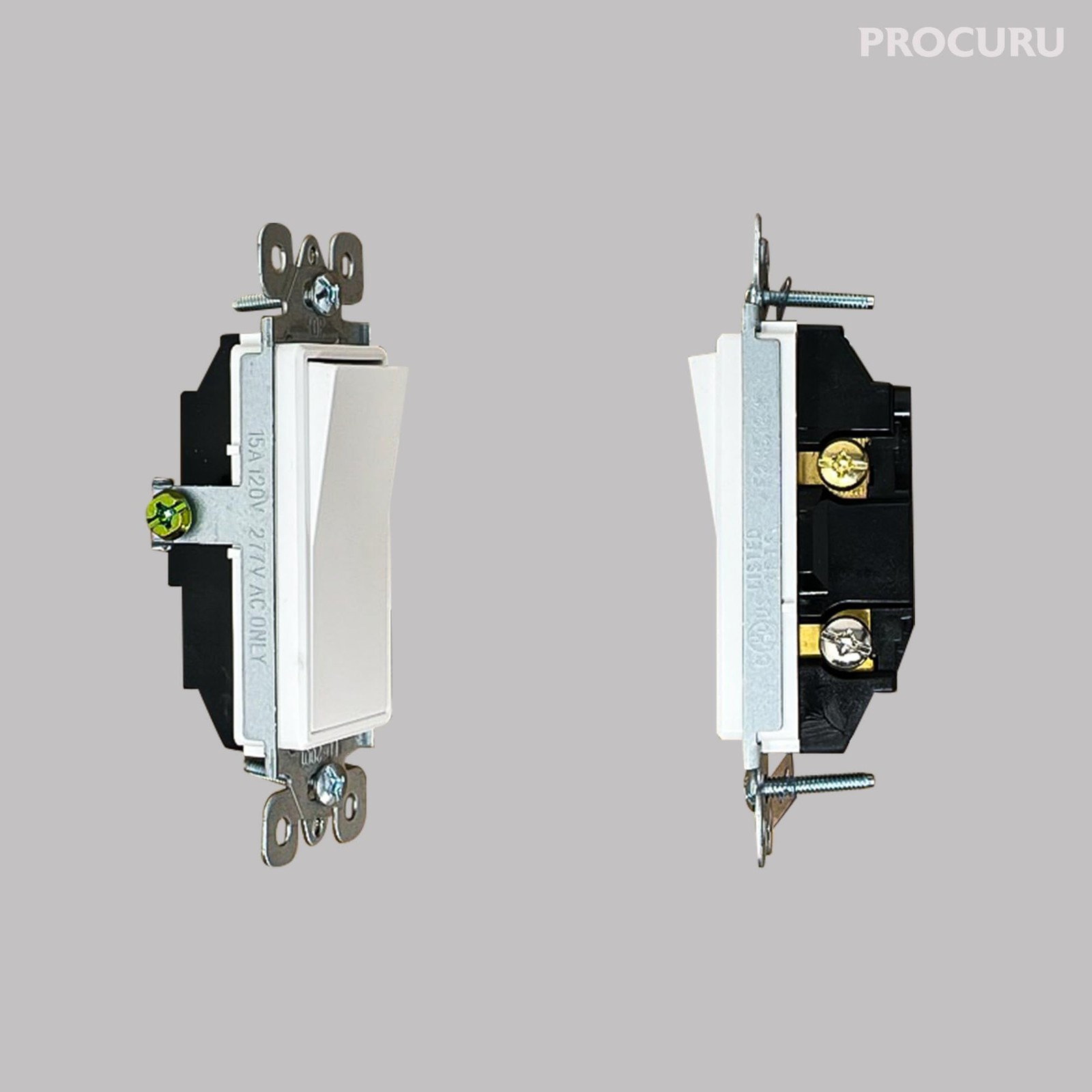 160-Pack Decorator Paddle Rocker Light Switch Single Pole 3-Wire Grounding 15A