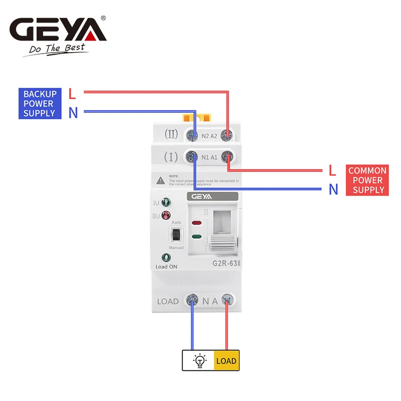 G2R Automatic Transfer Switch Din Rail ATS Dual Power Electrical Selector S