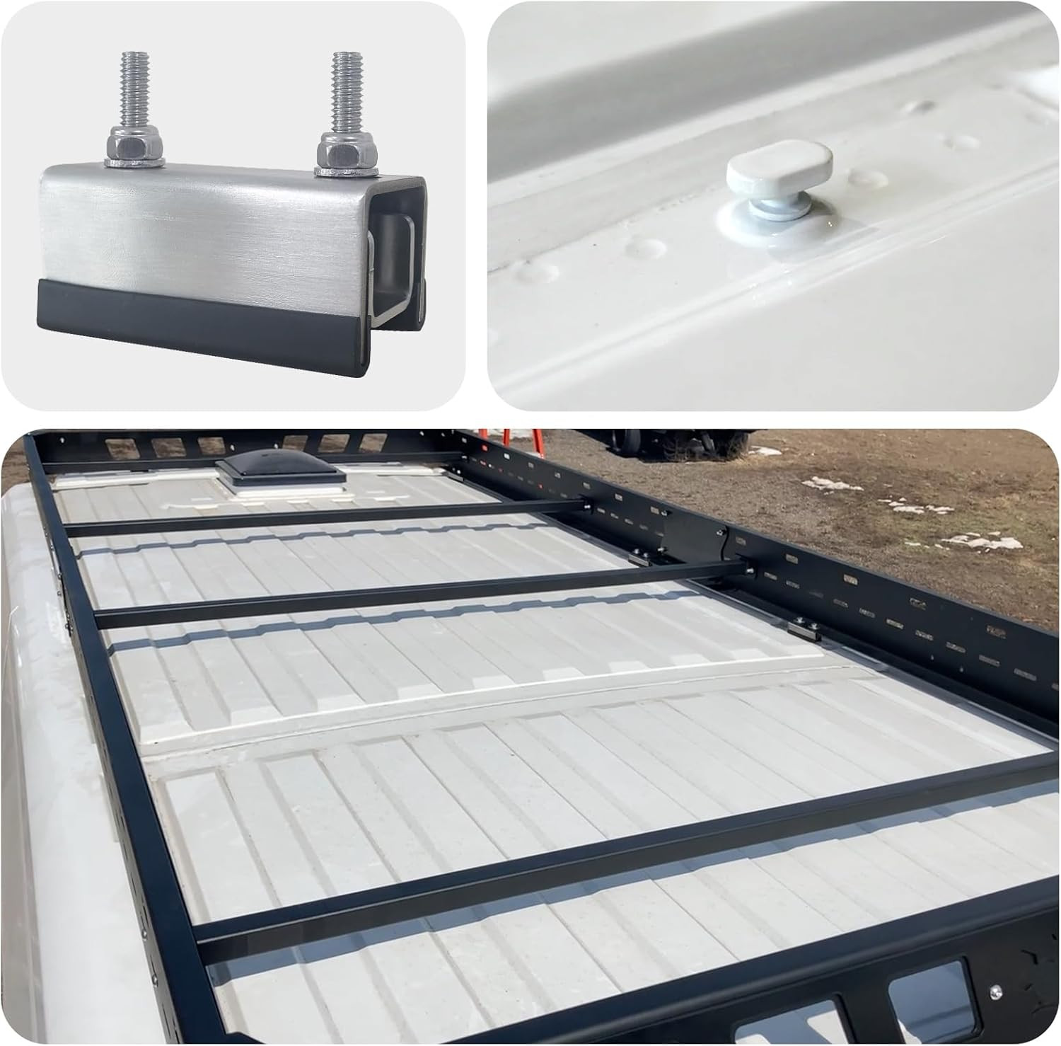 4 Packls Roof Mount Kits Bracket Mounting Mounts Universal For Home/Garden