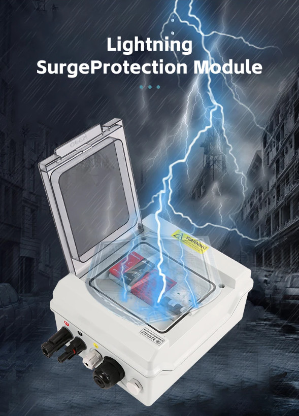 Red PV Combiner Box 600V IP65 SPD MCB 15A Fuse Lightning Protect New Shell Kit