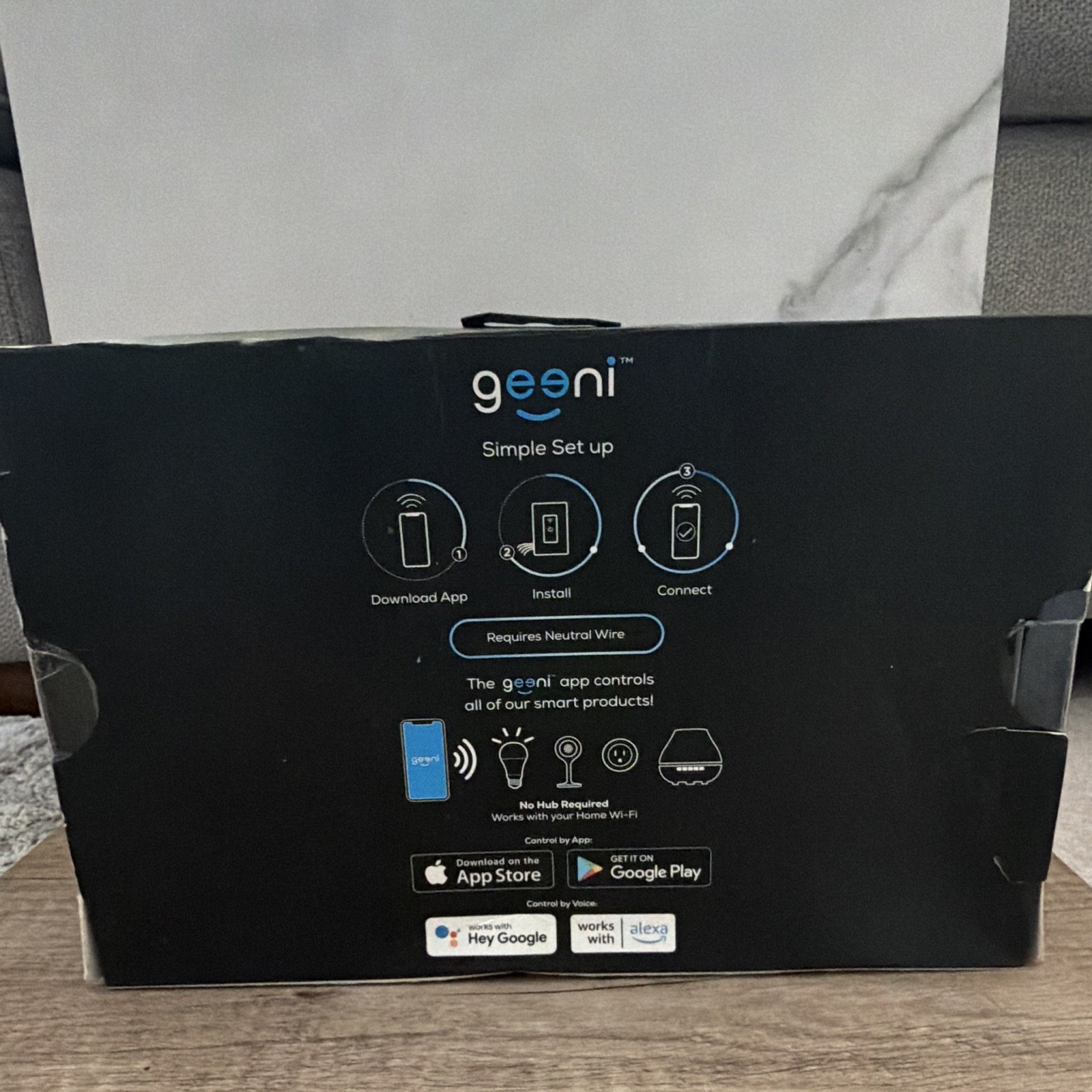 Geeni TAP Smart Wi‑Fi Light Switch 4-Pack White, App & Voice Control