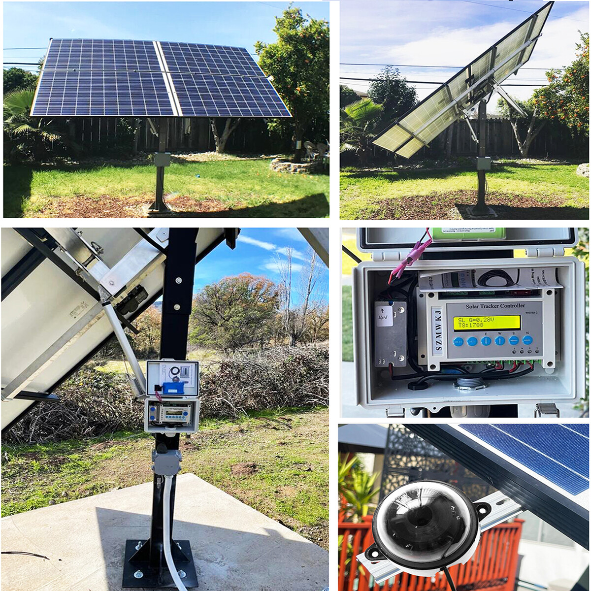 Complete 6000N Dual Axis Solar Tracker Solar Panel Tracking Sunlight Track Kits