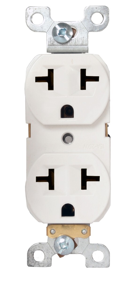BAOX Duplex X 120/240V 15A Receptacle, 15 AMP, White Pack of 4