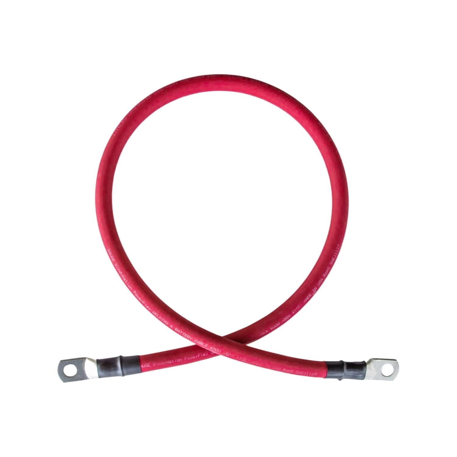 2/0 AWG Gauge Battery Inverter Cables for Solar RV Boat 7 feet 3/8″ Cable Lugs