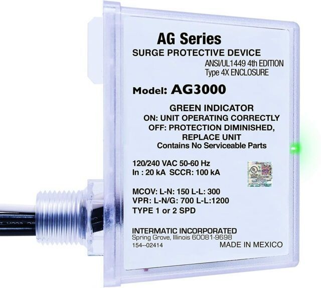8 NEW Intermatic AG3000 120/240 VAC Universal HVAC Surge Protective Device NEW