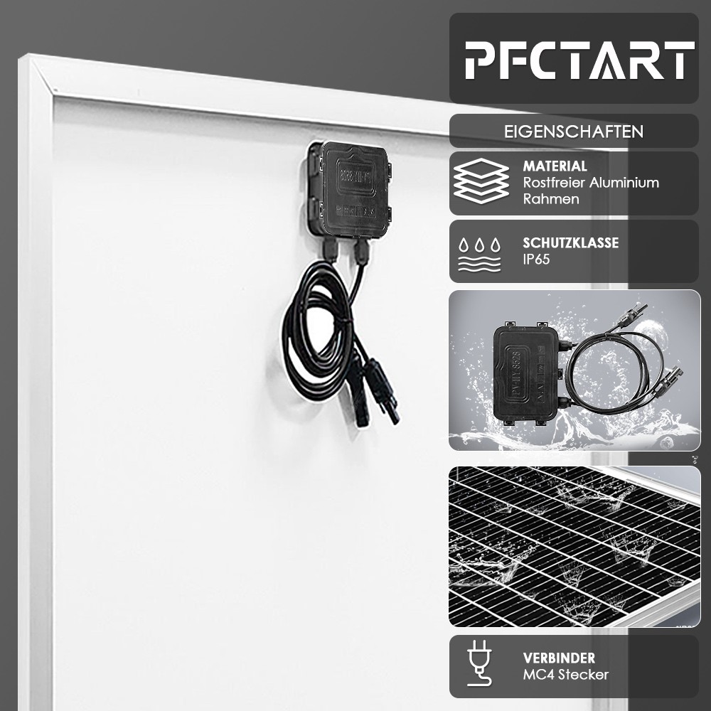 Solar Panel 100W 12V Monocrystalline High-Efficiency Module for RV Marine Home