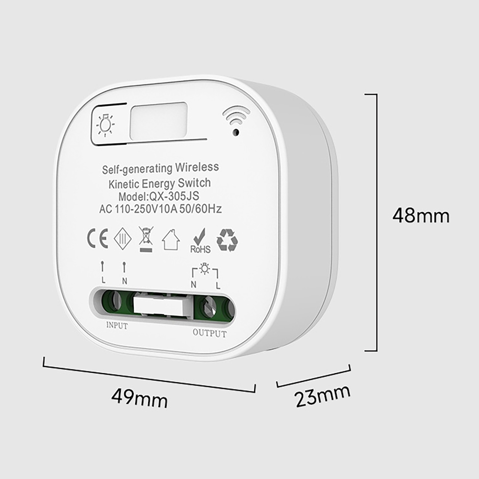 Brand New Wireless Remote Control Kinetic Self-powered No Battery Wall Panel
