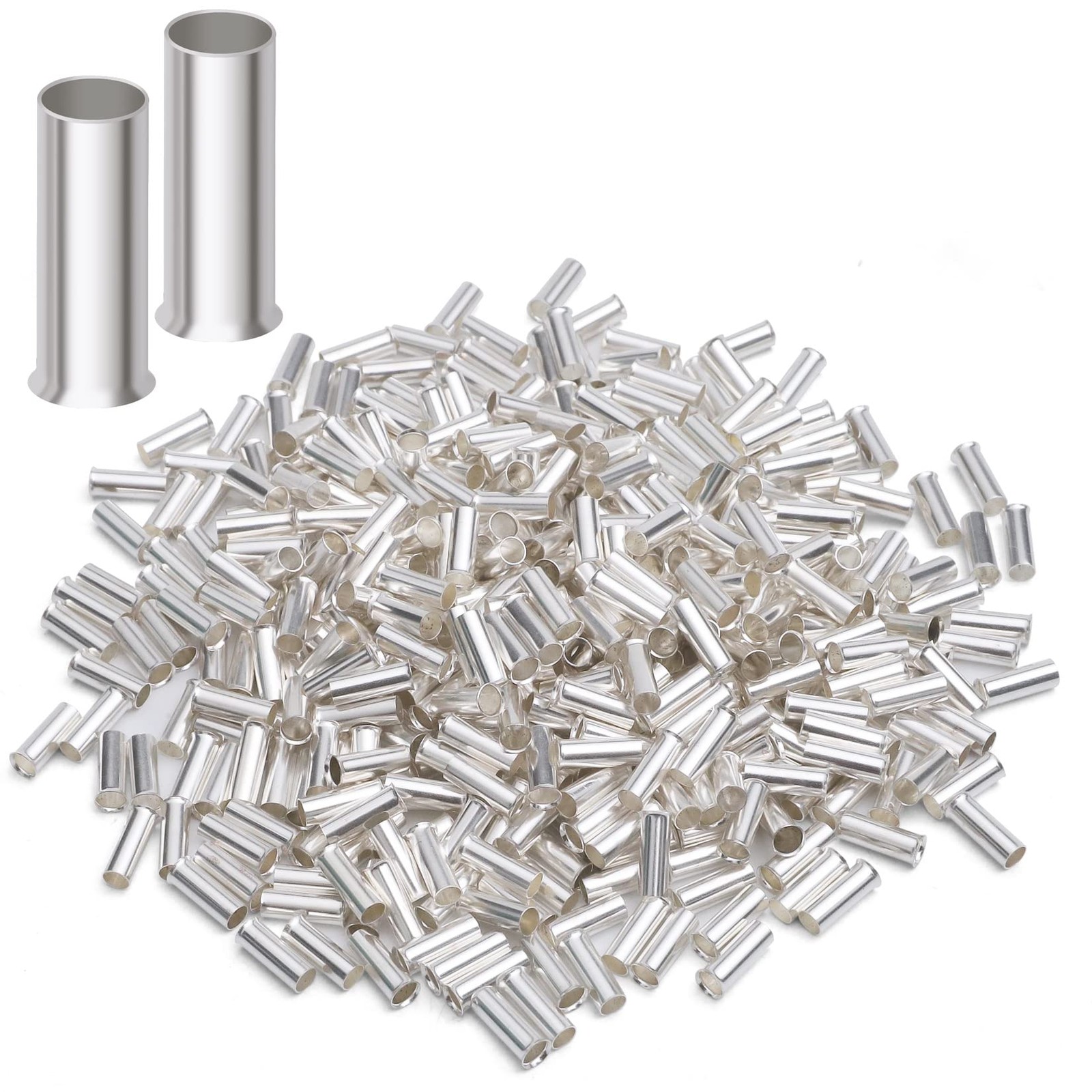 XHF 1000 PCS AWG 18/1.0mm² Wire Ferrules Non-Insulated 1000PCS, Non Insulated